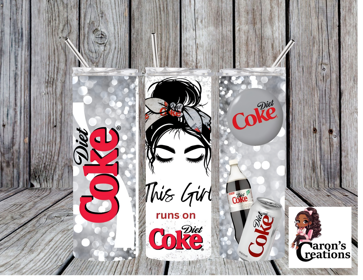 Girl Runs on Diet Coke Tumbler